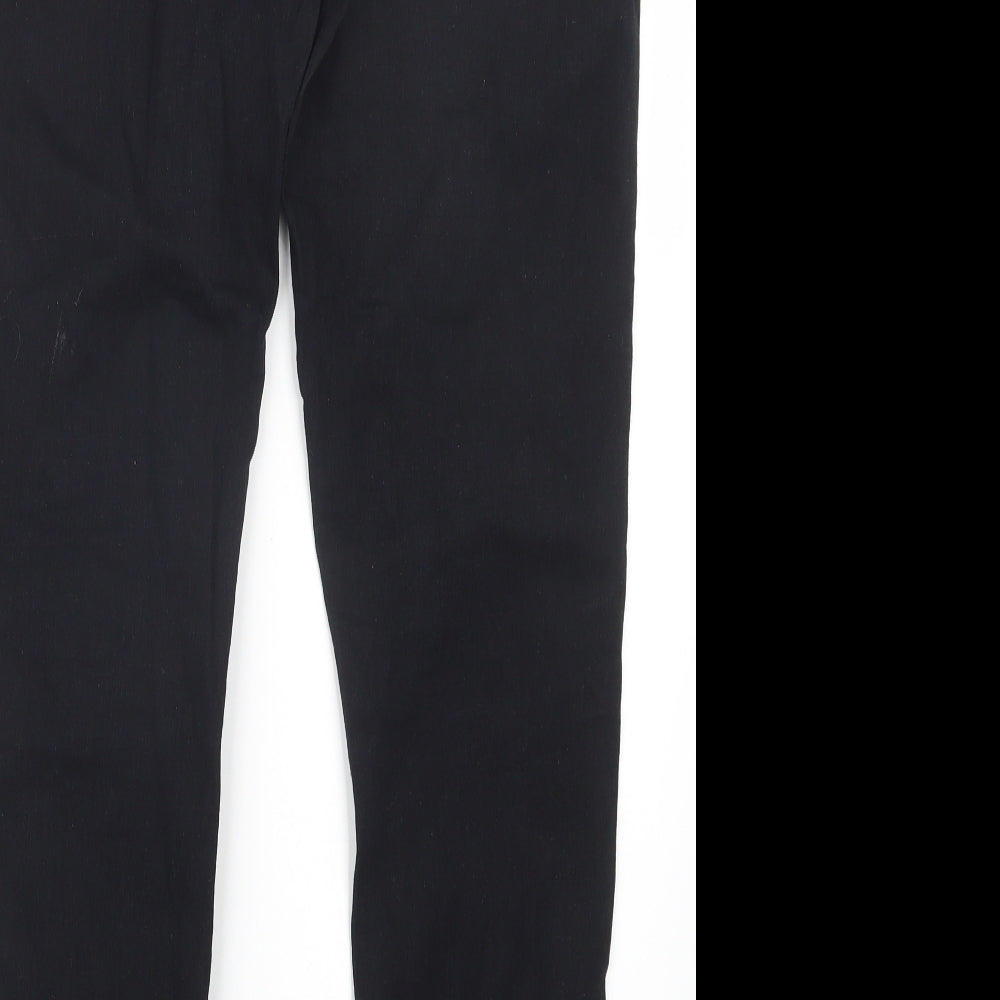 Denim Co. Womens Black  Denim Straight Jeans Size 14 L29.5 in