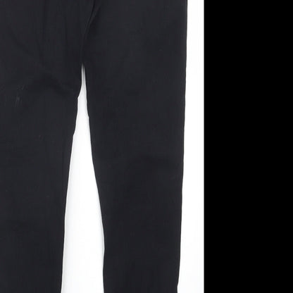 Denim Co. Womens Black  Denim Straight Jeans Size 14 L29.5 in