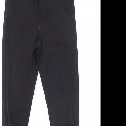 Topshop Womens Black  Denim Straight Jeans Size 23 in L27 in