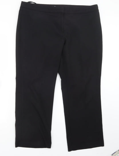 Womens UK Size 40 in F&F Regular Fit  Black Trousers