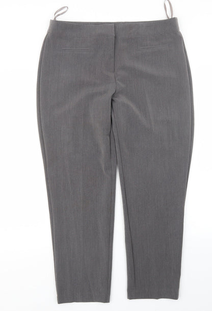 Classic Womens Grey   Trousers  Size 14 L27.5 in
