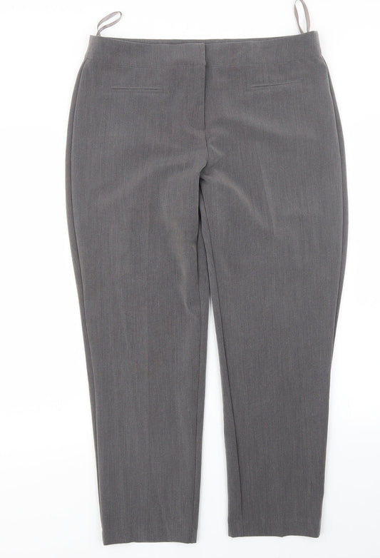 Classic Womens Grey   Trousers  Size 14 L27.5 in