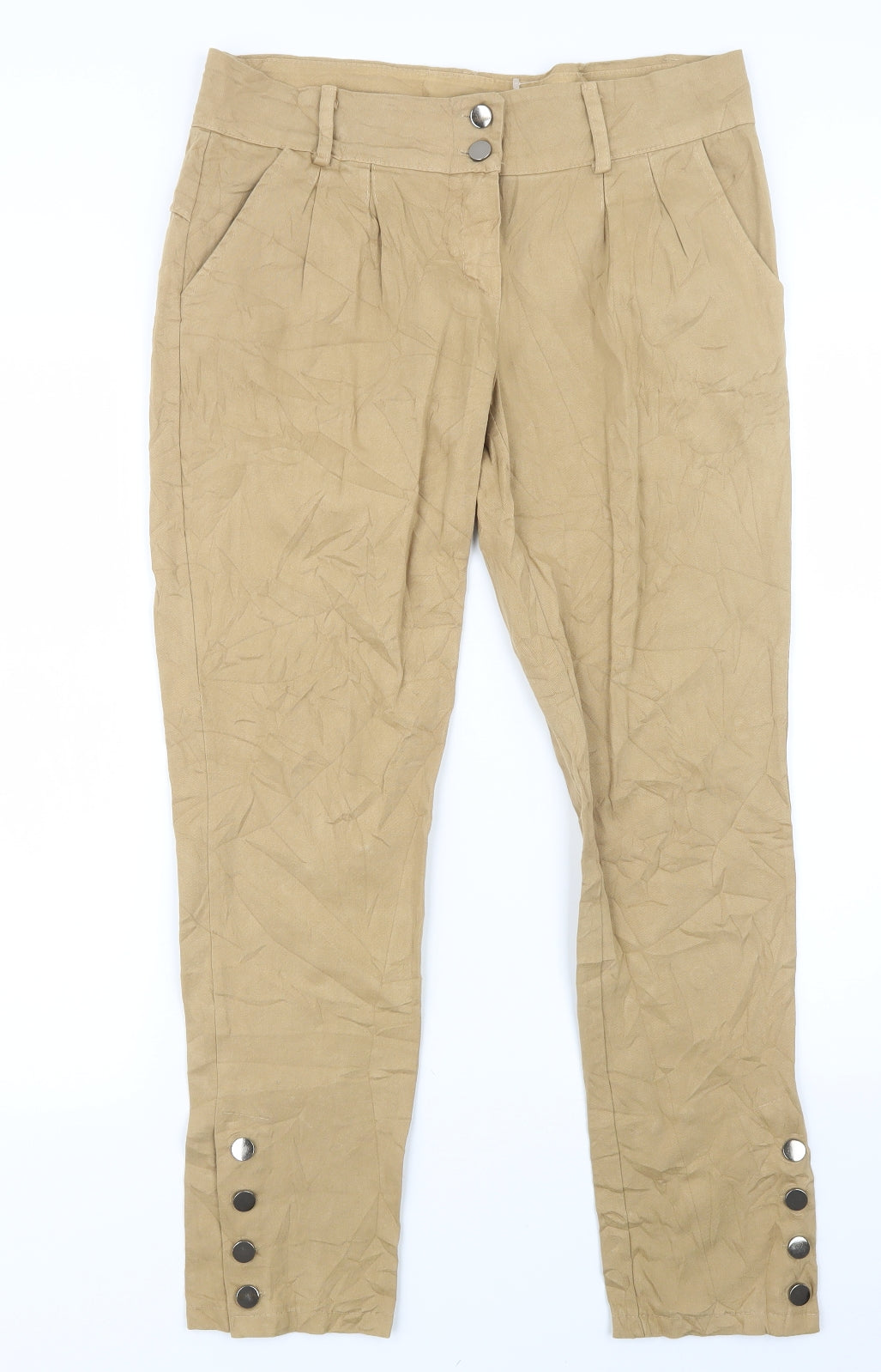 Womens UK Size 33 in Preworn Regular Fit  Beige Trousers