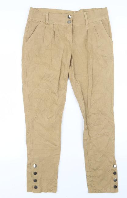 Womens UK Size 33 in Preworn Regular Fit  Beige Trousers