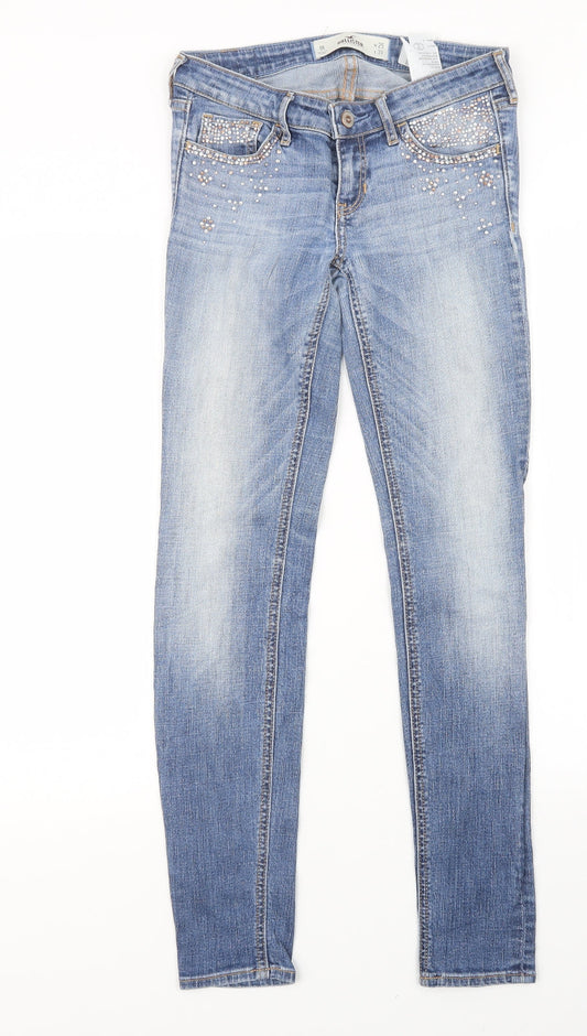 Hollister Womens Blue  Denim Straight Jeans Size 27 in L29 in