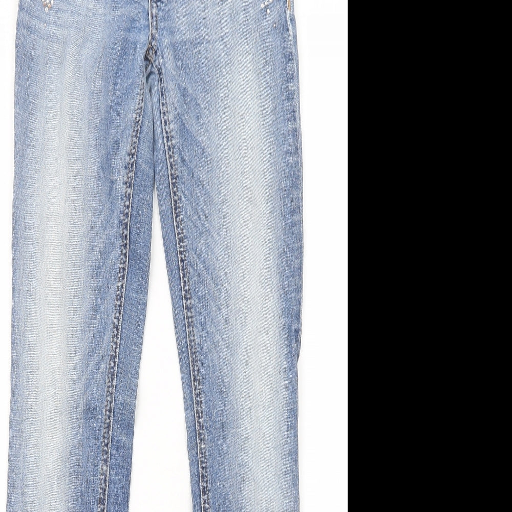 Hollister Womens Blue  Denim Straight Jeans Size 27 in L29 in