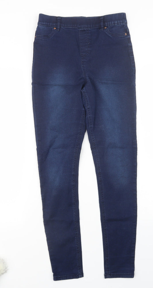 F&F Womens Blue  Denim Straight Jeans Size 8 L28 in