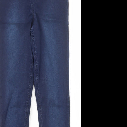 F&F Womens Blue  Denim Straight Jeans Size 8 L28 in