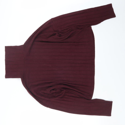 Womens UK Size L New Look Red Pullover Jumper