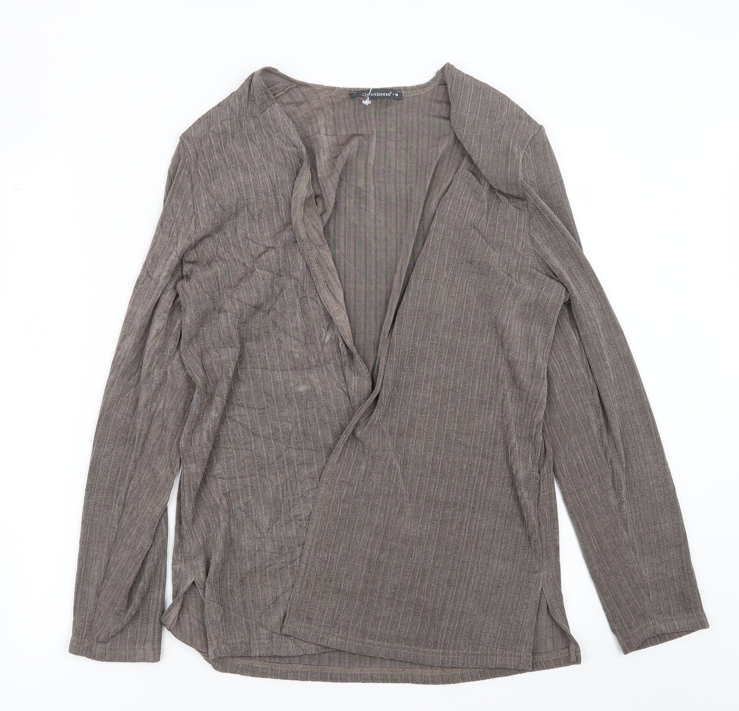 Womens UK Size M Reflections Brown Cardigan Jumper
