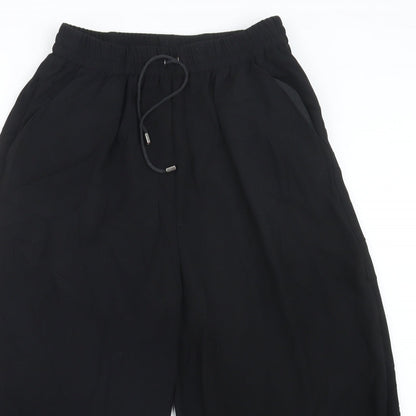 Womens UK Size M Light Before Dark Regular Fit Cropped Black Trousers