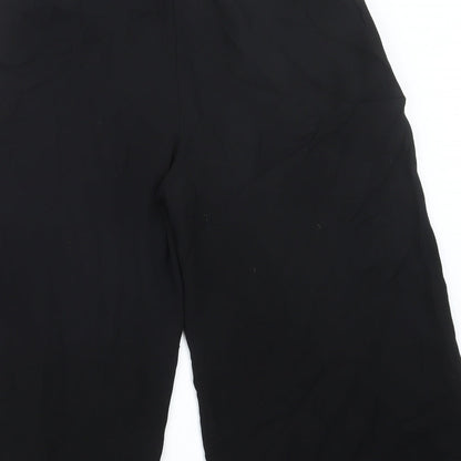 Womens UK Size M Light Before Dark Regular Fit Cropped Black Trousers
