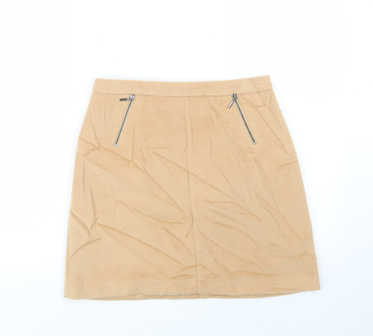 Marks and Spencer Womens Beige   Straight & Pencil Skirt Size 10