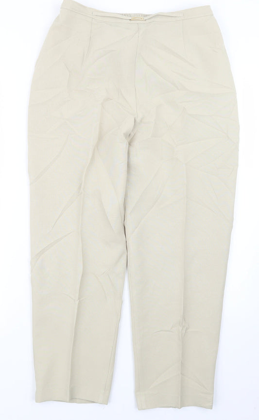 Womens UK Size 14 slimma Regular Fit  Ivory Trousers