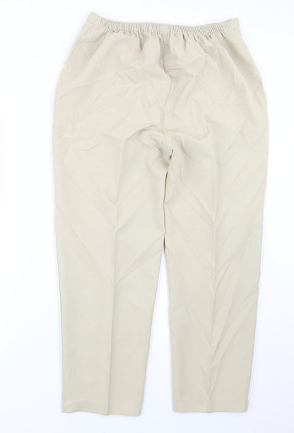 Womens UK Size 14 slimma Regular Fit  Ivory Trousers