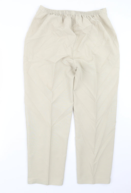 Womens UK Size 14 slimma Regular Fit  Ivory Trousers