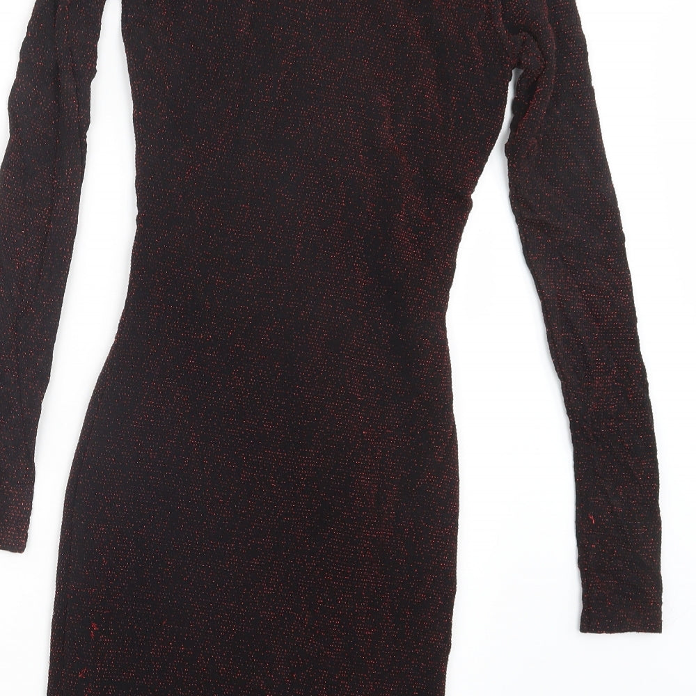 Missguided Womens Red   T-Shirt Dress  Size 4