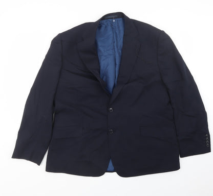 Mens UK Size 42 Marks and Spencer Regular Blue Suit Jacket