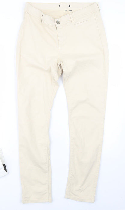 Womens UK Size 31 in Preworn Regular Fit Straight Beige Jeans