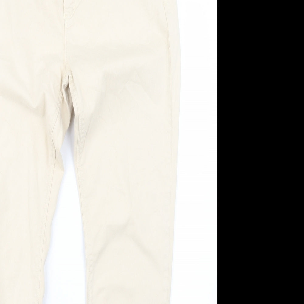 Womens UK Size 31 in Preworn Regular Fit Straight Beige Jeans