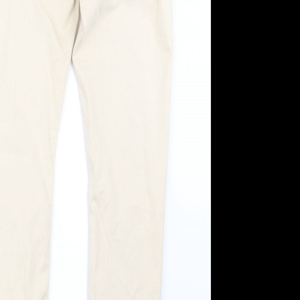 Womens UK Size 31 in Preworn Regular Fit Straight Beige Jeans