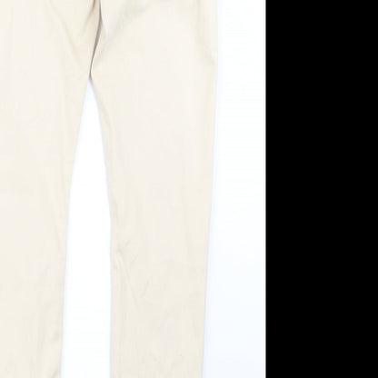 Womens UK Size 31 in Preworn Regular Fit Straight Beige Jeans