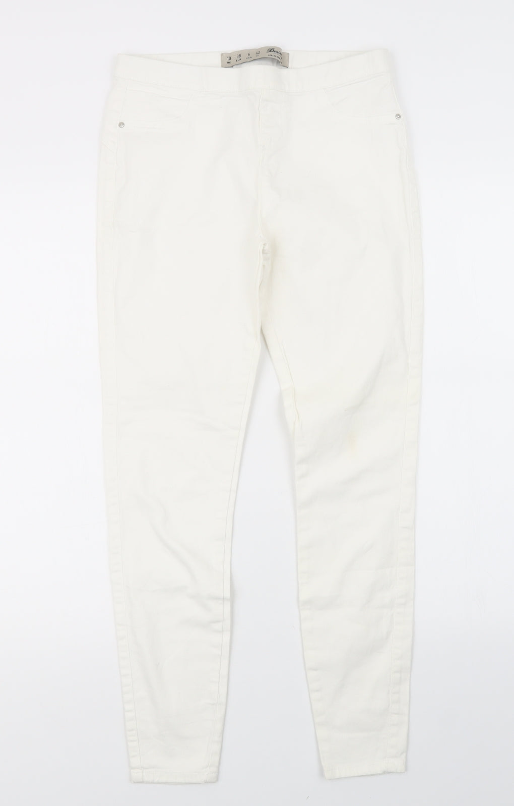 Denim Co. Womens White  Denim Jegging Jeans Size 10 L27 in