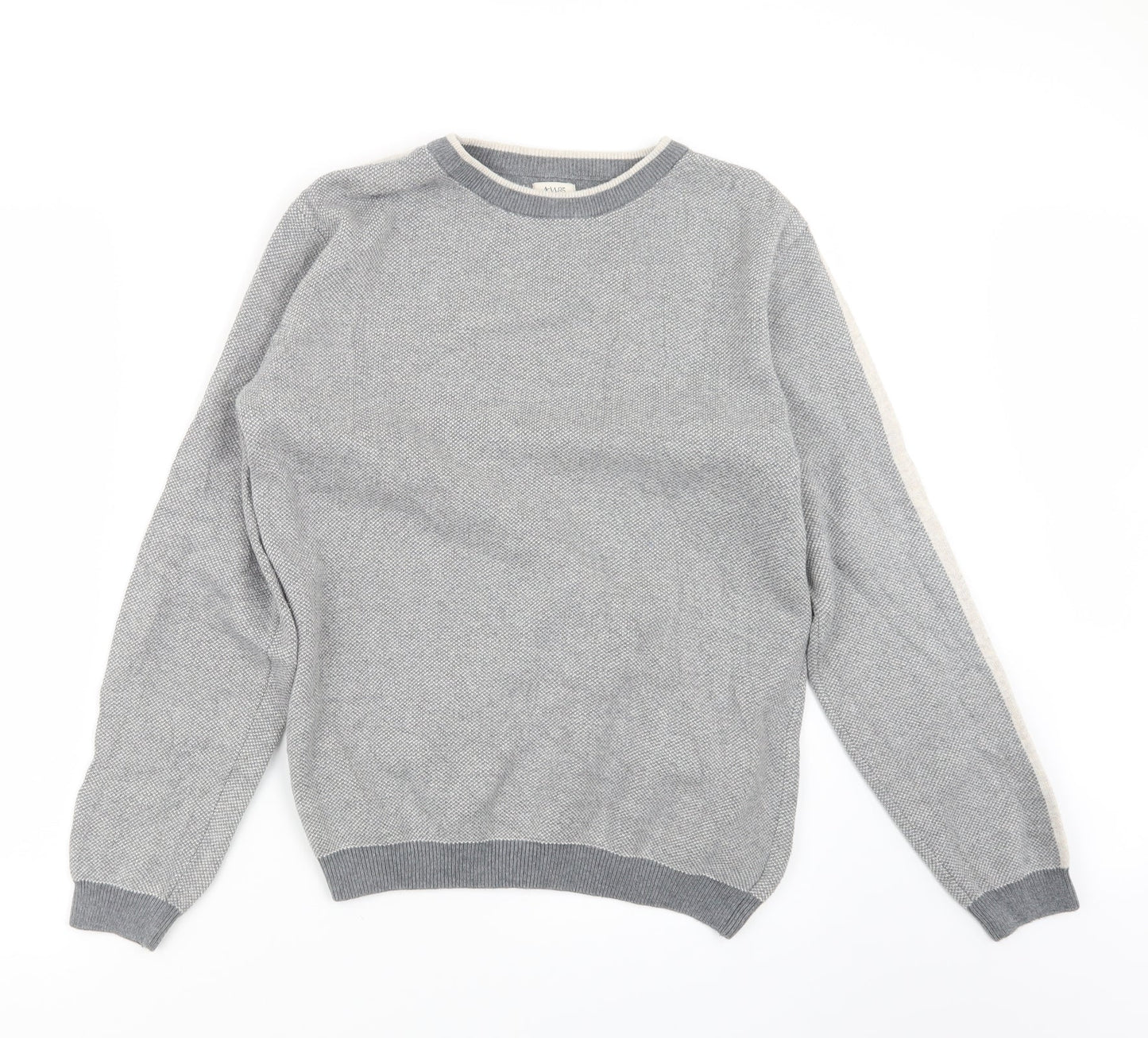 Matalan Mens Grey  Knit Pullover Jumper Size M