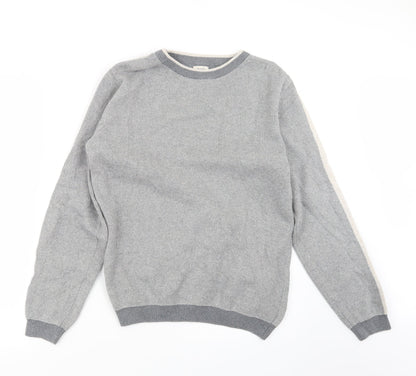Matalan Mens Grey  Knit Pullover Jumper Size M