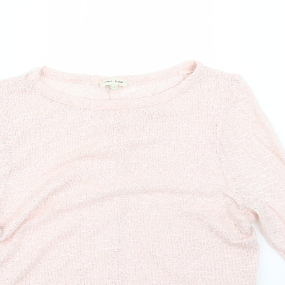 Womens UK Size 8 River Island Pink Pullover Jumper