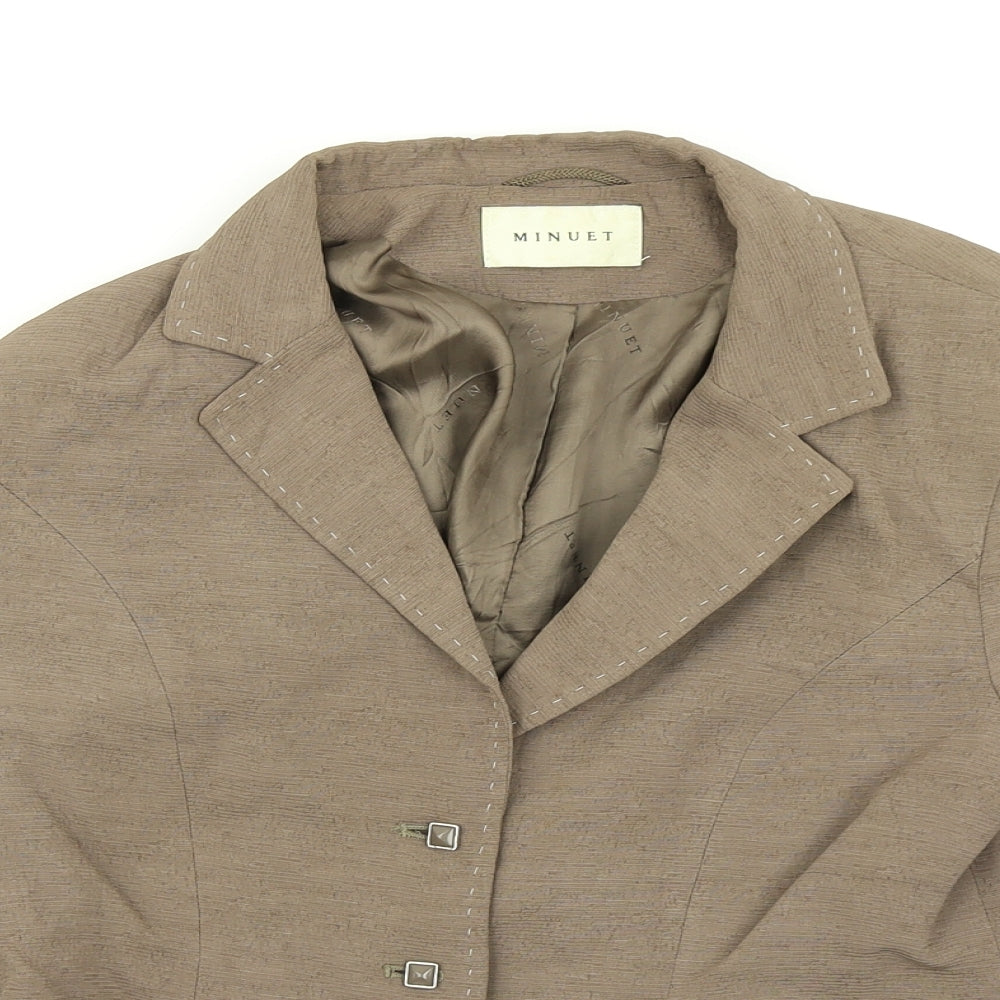 Minuet Womens Brown   Jacket Blazer Size 8