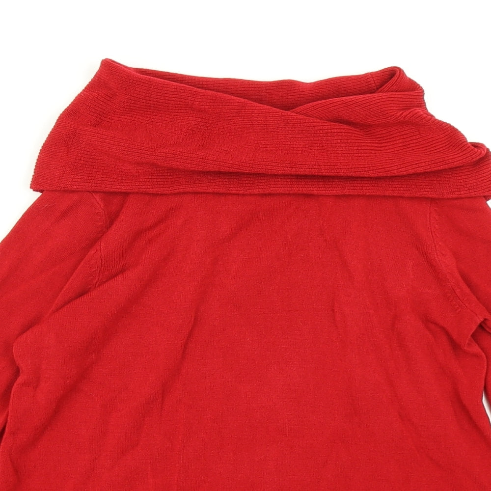 Womens UK Size 8 Marks & Spencer Red Pullover Jumper