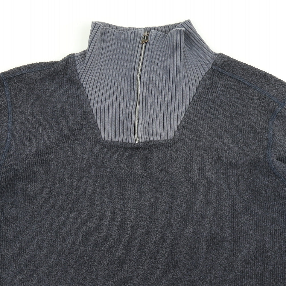 New Man Mens Blue  Knit Pullover Jumper Size M