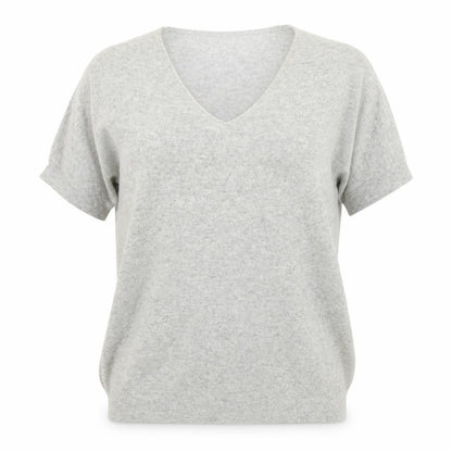 Emma Brendon Womens Grey  Knit Basic T-Shirt Size M