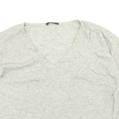 Emma Brendon Womens Grey  Knit Basic T-Shirt Size M