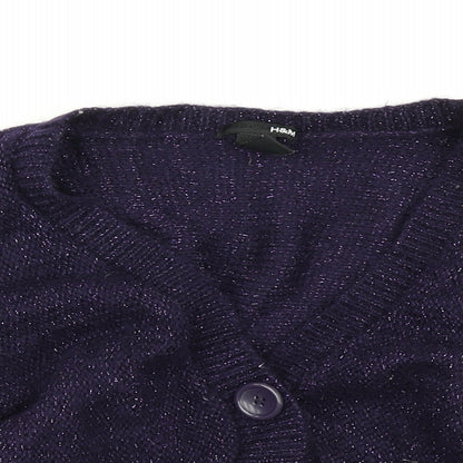 Womens UK Size L H&M Purple Cardigan Jumper
