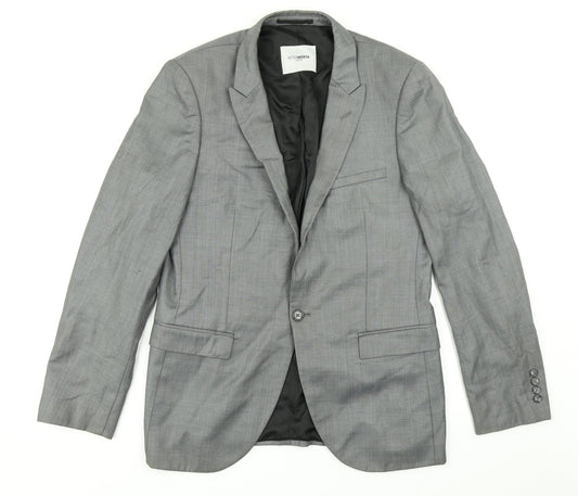Mens UK Size 40 Peter Werth Regular Grey Suit Jacket