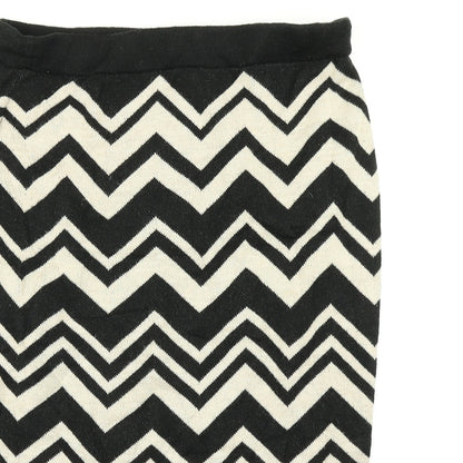 M&S Womens Black Striped Knit Straight & Pencil Skirt Size 30 in