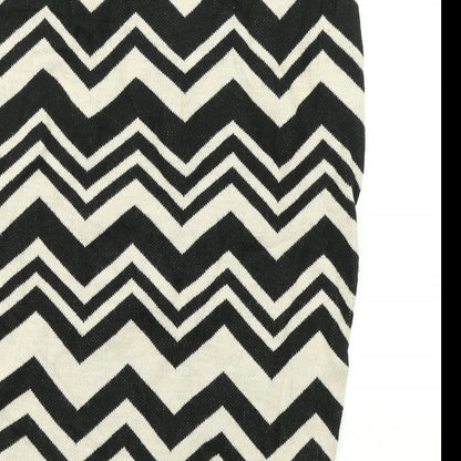 M&S Womens Black Striped Knit Straight & Pencil Skirt Size 30 in