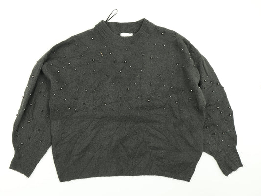 Womens UK Size M H&M Grey Pullover Jumper