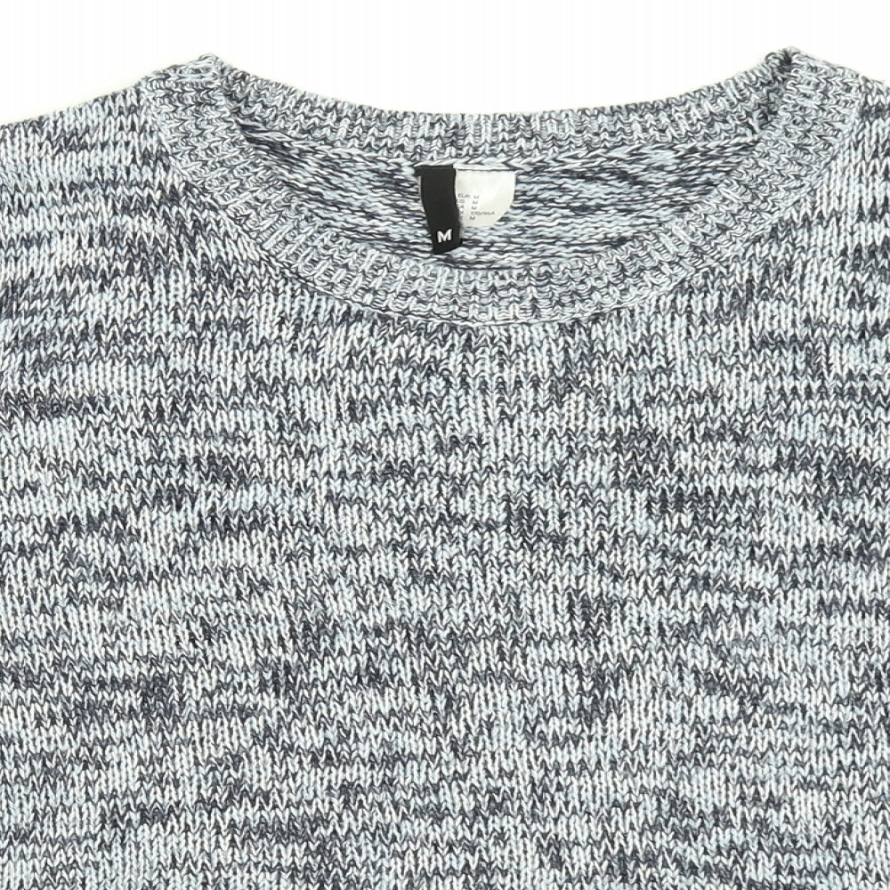 Womens UK Size M Divided Blue Pullover Jumper