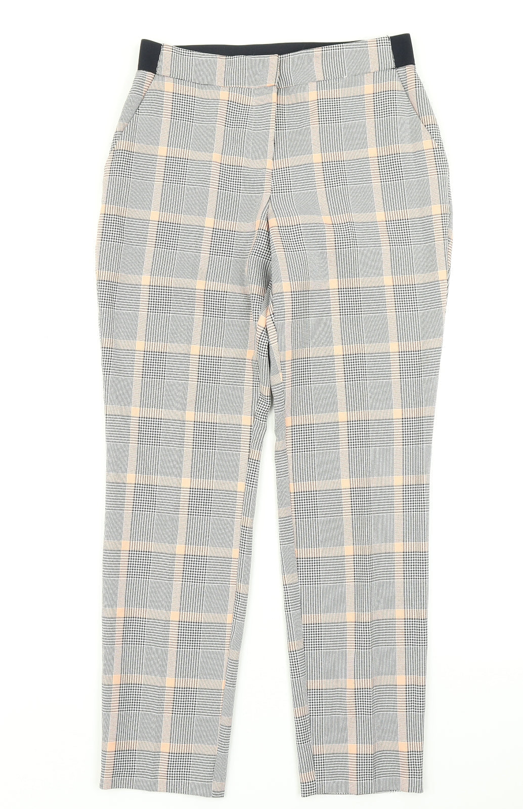 Prmark Womens Blue Plaid  Dress Pants Trousers Size 6 L26 in