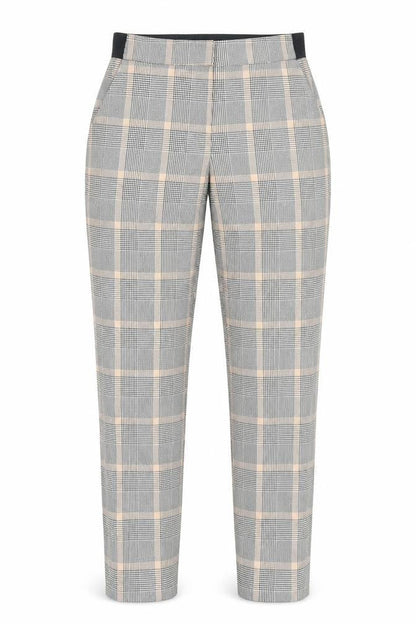 Prmark Womens Blue Plaid  Dress Pants Trousers Size 6 L26 in