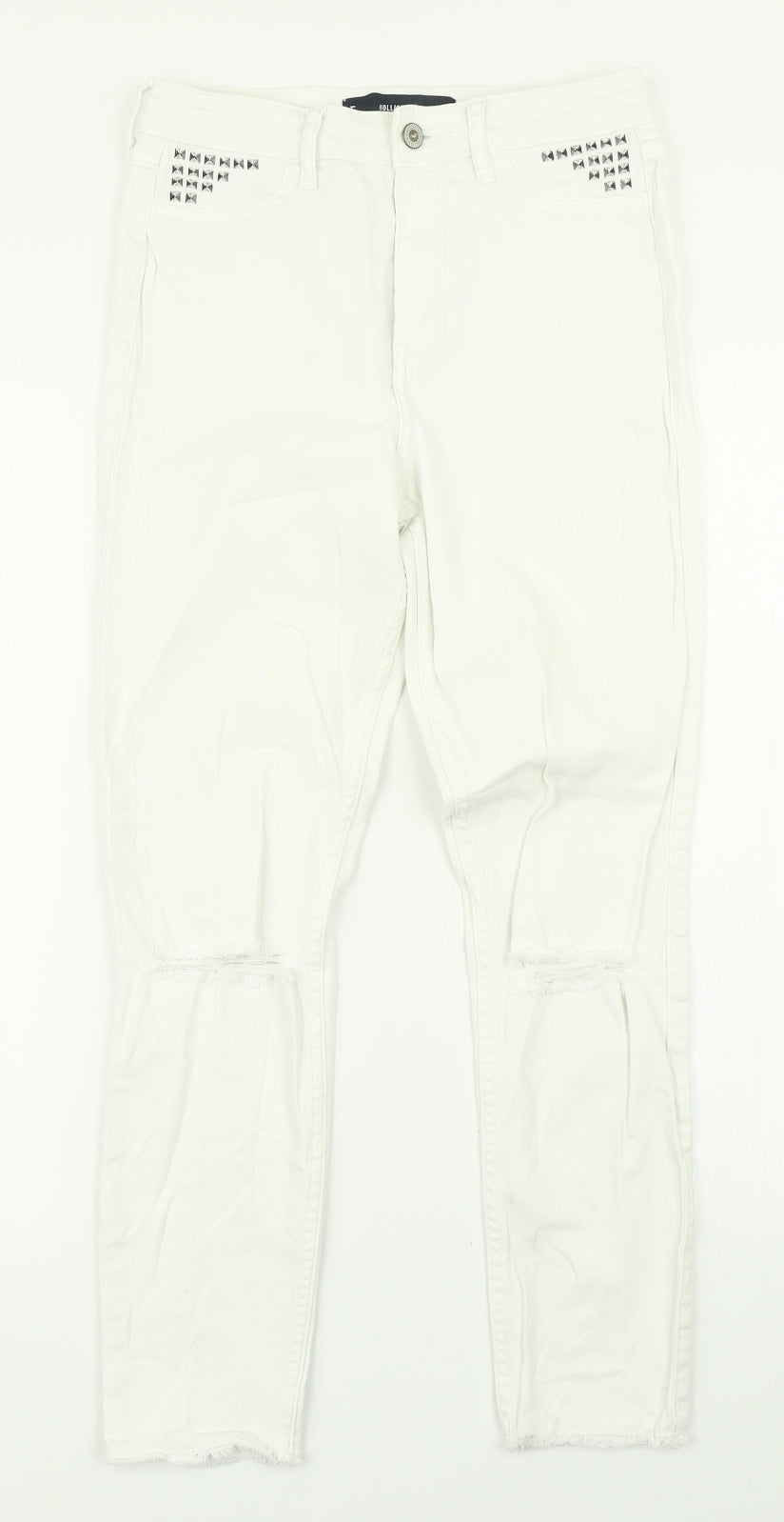 Hollister Womens White  Denim Skinny Jeans Size 27 in L25 in