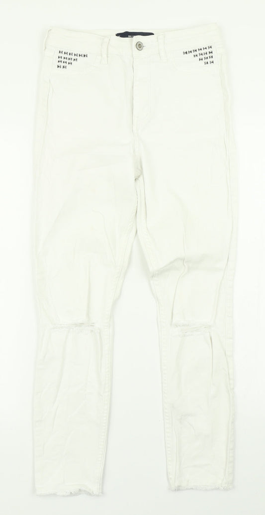 Hollister Womens White  Denim Skinny Jeans Size 27 in L25 in
