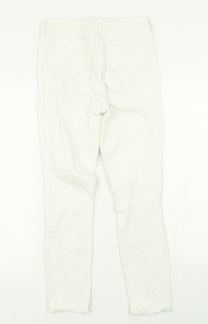 Hollister Womens White  Denim Skinny Jeans Size 27 in L25 in