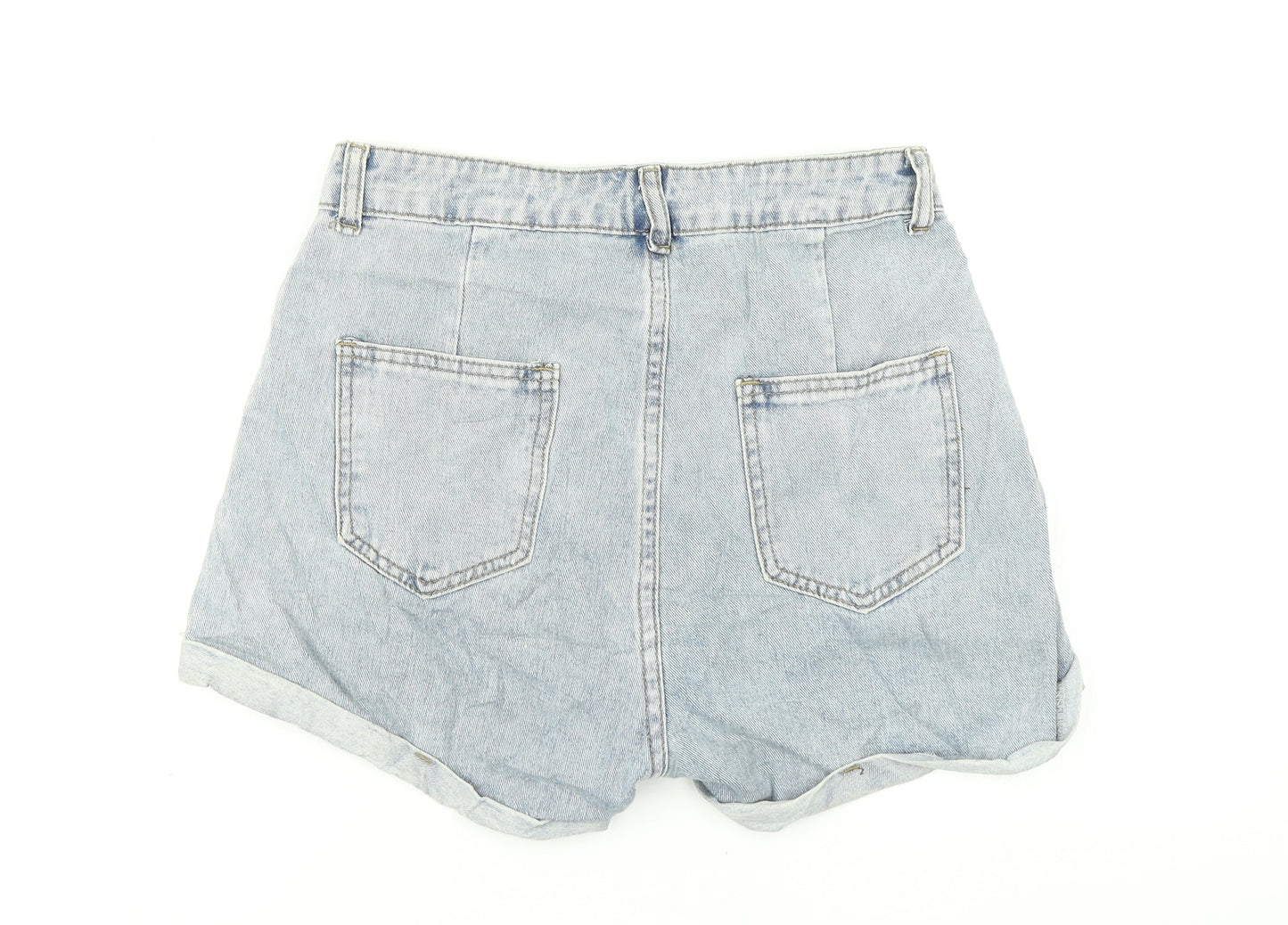 SheIn Womens Blue  Denim Hot Pants Shorts Size S