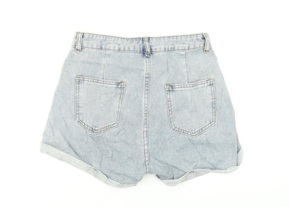 SheIn Womens Blue  Denim Hot Pants Shorts Size S