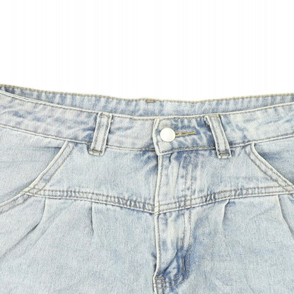 SheIn Womens Blue  Denim Hot Pants Shorts Size S