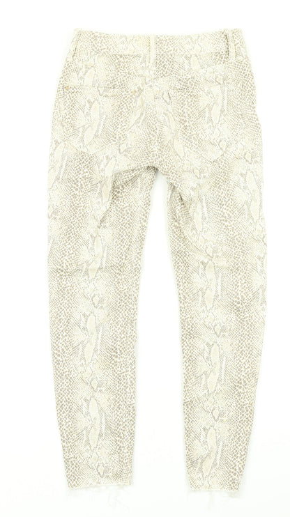 River Island Womens Brown Animal Print Denim Skinny Jeans Size 6 L22 in